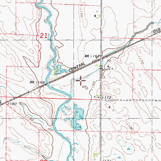 Topographic Map of Elm Grove Wildlife Area, IA