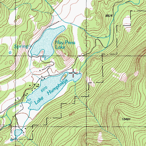 Topographic Map of Humphreys Dam, CO