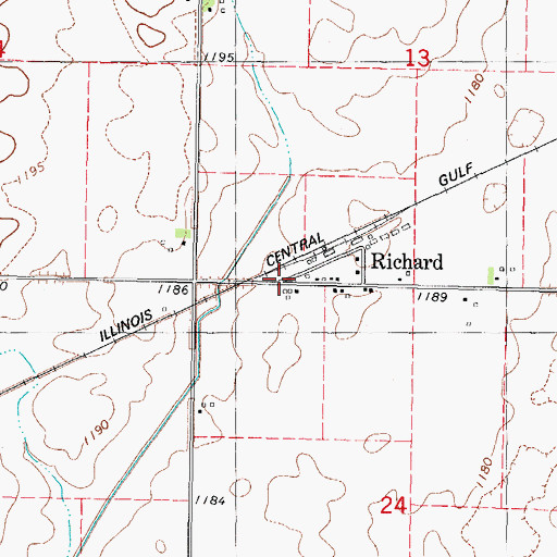 Topographic Map of Richards, IA