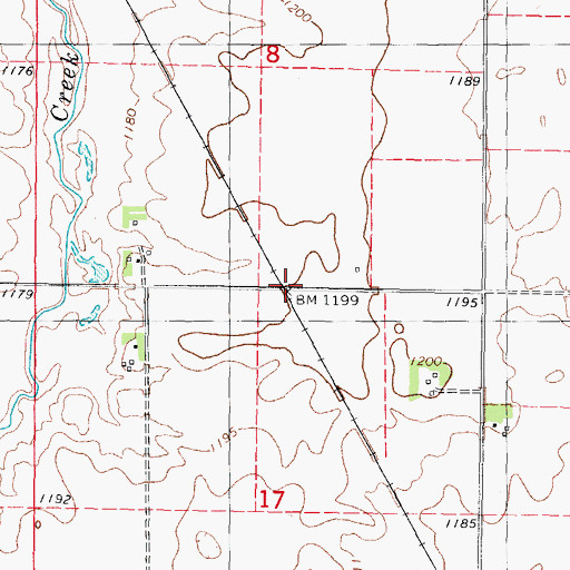Topographic Map of Stimsons (historical), IA