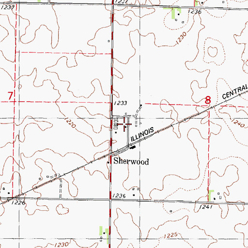 Topographic Map of Sherwood, IA
