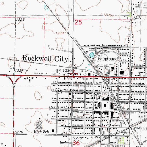 Topographic Map of Home Valley Mall, IA