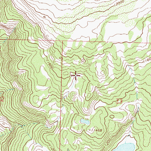 Topographic Map of Love Lake, CO