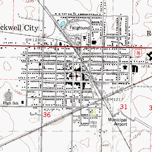 Topographic Map of Calhoun County Sheriff's Office, IA