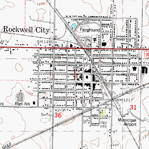Topographic Map of Saint Paul American Lutheran Church, IA