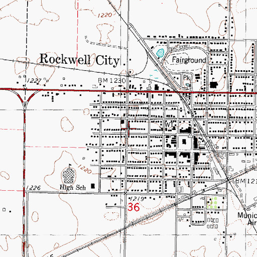 Topographic Map of Saint Francis Catholic Church, IA