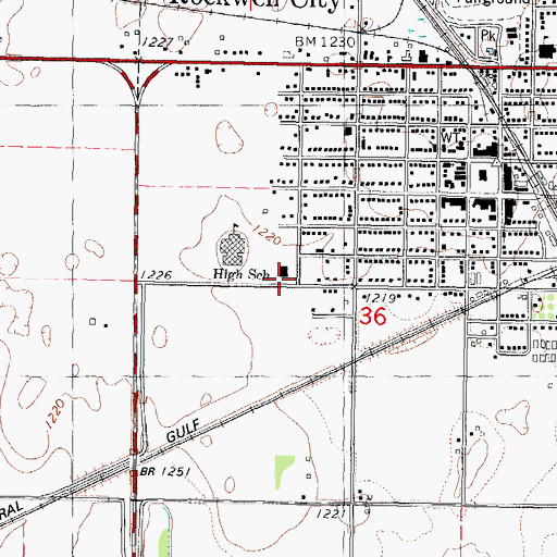 Topographic Map of Church of Christ, IA