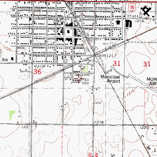 Topographic Map of Evangelical Free Church, IA
