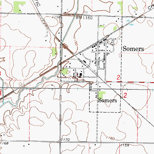 Topographic Map of Prairie Valley Elementary West School, IA