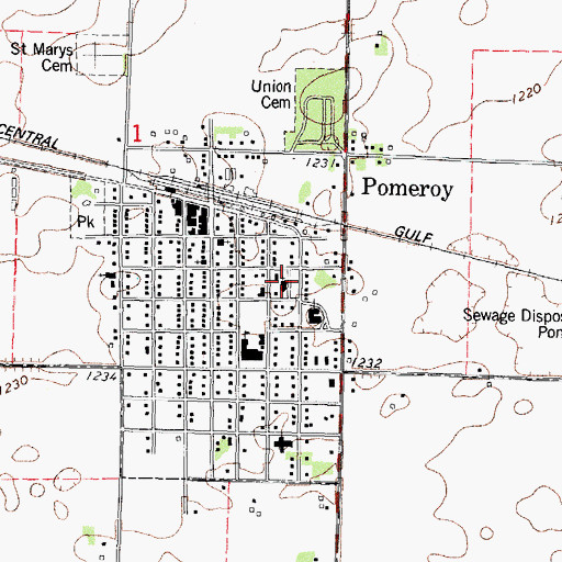 Topographic Map of Saint Mary's Catholic Church, IA