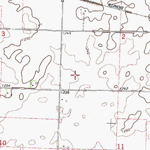 Topographic Map of Saint John Lutheran Church, IA