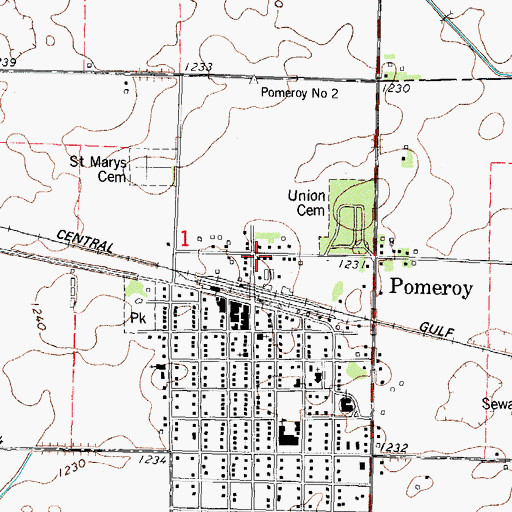 Topographic Map of Rhodes Clinic, IA