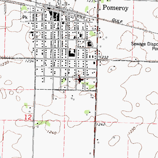 Topographic Map of Pomeroy Care Center, IA