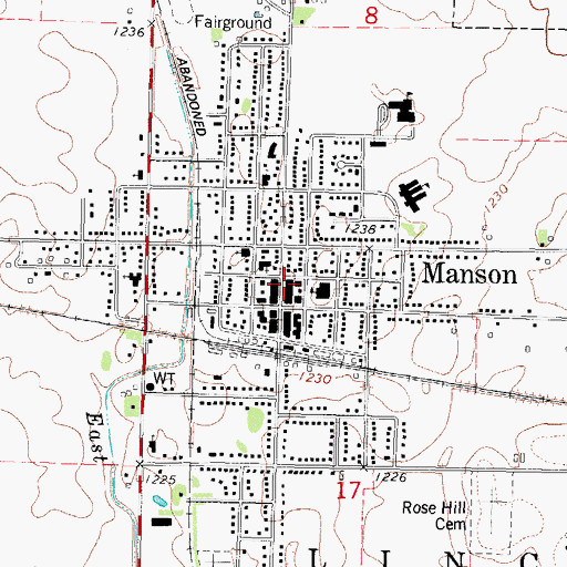 Topographic Map of Sinek Vision Clinic, IA