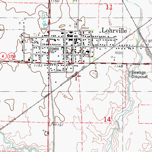 Topographic Map of Lohrville (historical), IA