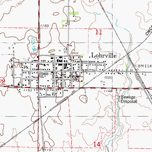 Topographic Map of Saint Joseph Church, IA