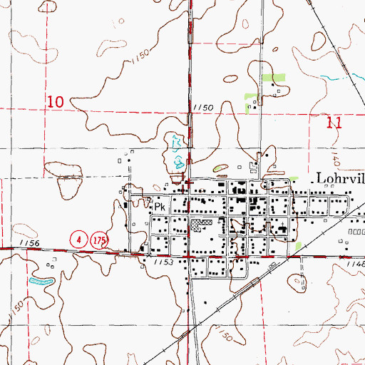 Topographic Map of Share Group Fellowship Church, IA