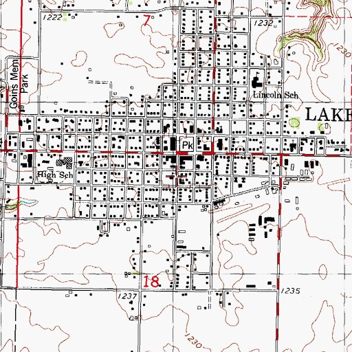 Topographic Map of Central School Museum, IA