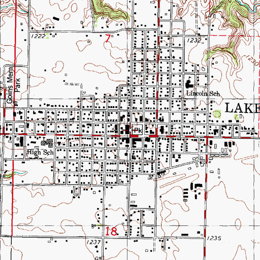 Topographic Map of Lake City Medical Clinic, IA