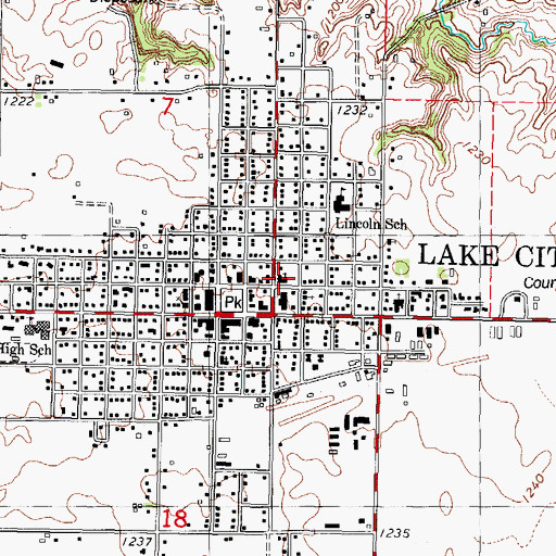 Topographic Map of Woodlawn Christian Church, IA
