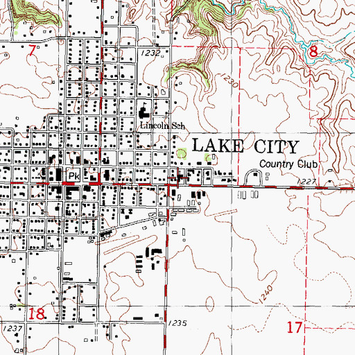 Topographic Map of Pilgrim Lutheran Church, IA