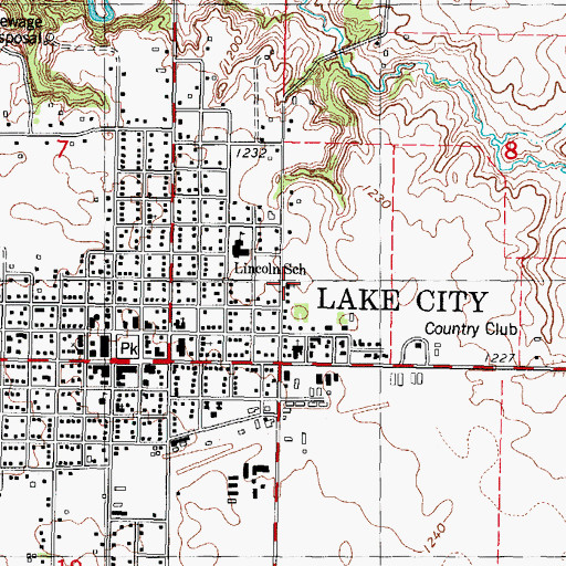 Topographic Map of Kingdom Hall of Jehovah's Witnesses, IA