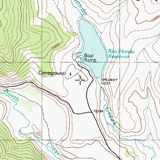 Topographic Map of Rito Hondo Dam, CO