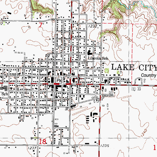 Topographic Map of Seventh Day Adventist Church, IA