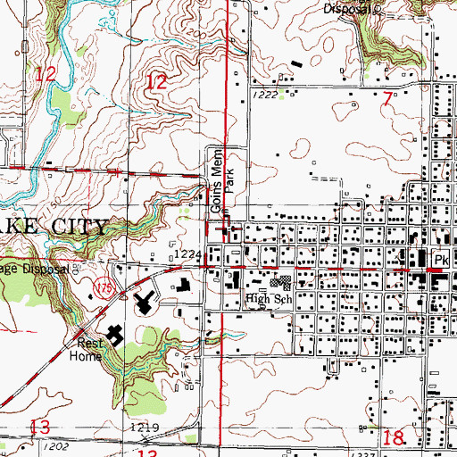 Topographic Map of Saint Mary's Catholic Church, IA