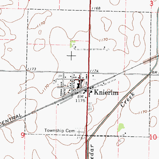 Topographic Map of Trinity Lutheran Church, IA