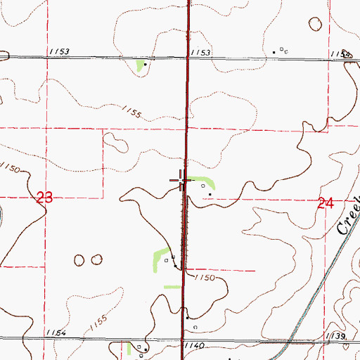 Topographic Map of Prairie Valley Middle School, IA