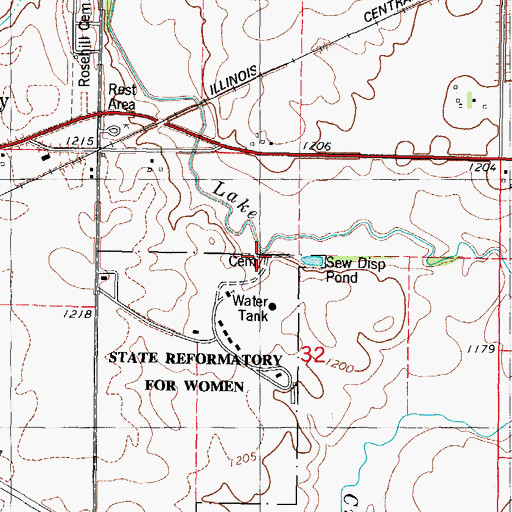 Topographic Map of Reformatory Cemetery, IA