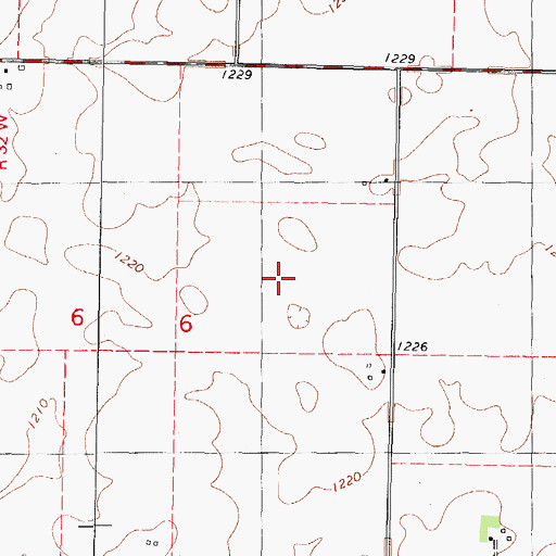 Topographic Map of Greenwood Cemetery, IA