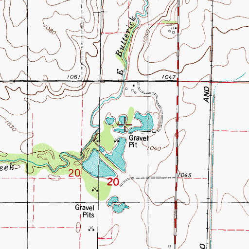 Topographic Map of Pound Pits, IA