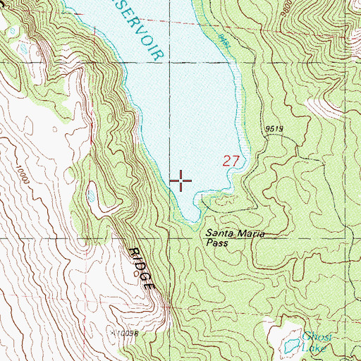 Topographic Map of Santa Maria Lake Dam, CO