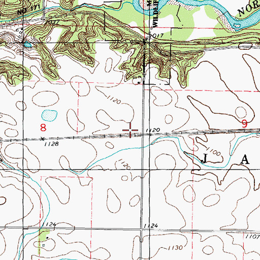 Topographic Map of Coon Siding (historical), IA