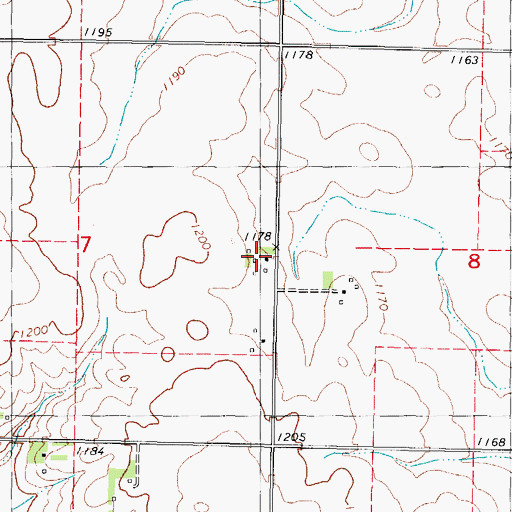Topographic Map of Sarney Post Office (historical), IA