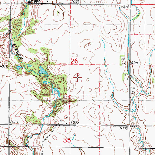 Topographic Map of Surry Post Office (historical), IA