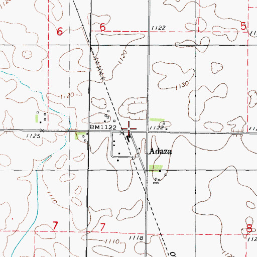 Topographic Map of Adaza (historical), IA