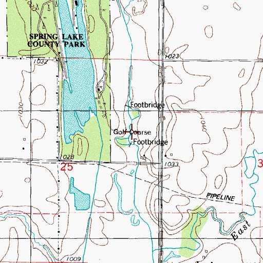 Topographic Map of Lakeside Golf Course, IA
