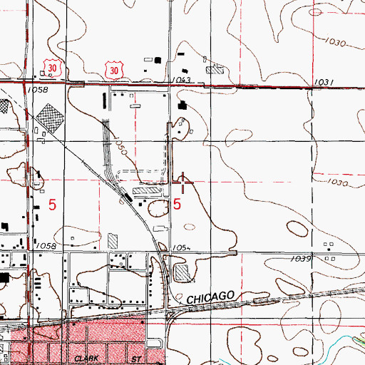 Topographic Map of West Central Co-op Elevator, IA