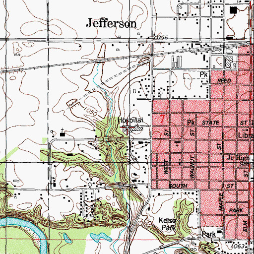 Topographic Map of McFarland Clinic, IA
