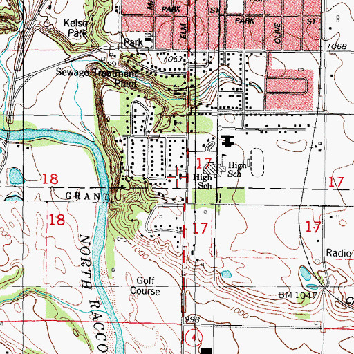 Topographic Map of Church of Christ, IA