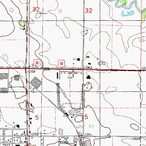 Topographic Map of First Assembly of God Church, IA