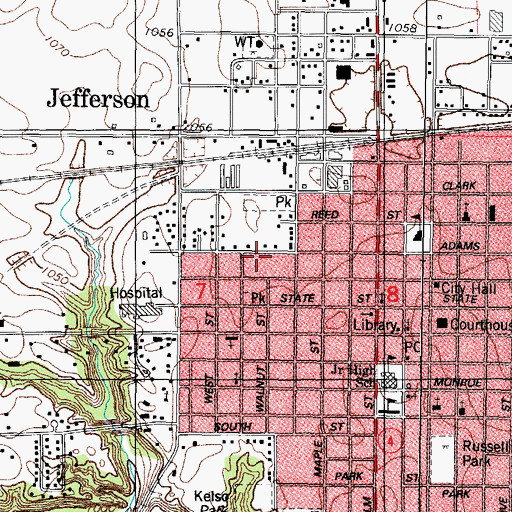 Topographic Map of Kingdom Hall of Jehovah's Witnesses, IA
