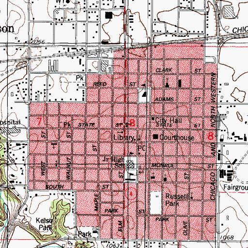 Topographic Map of Presbyterian Church, IA