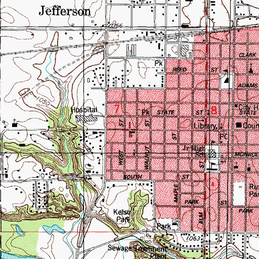 Topographic Map of Trinity Lutheran Church, IA