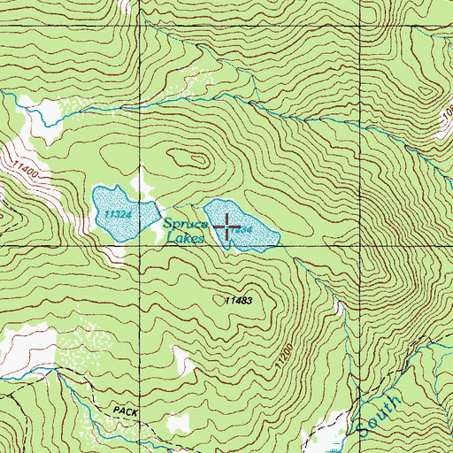 Topographic Map of Spruce Lake Number 1, CO