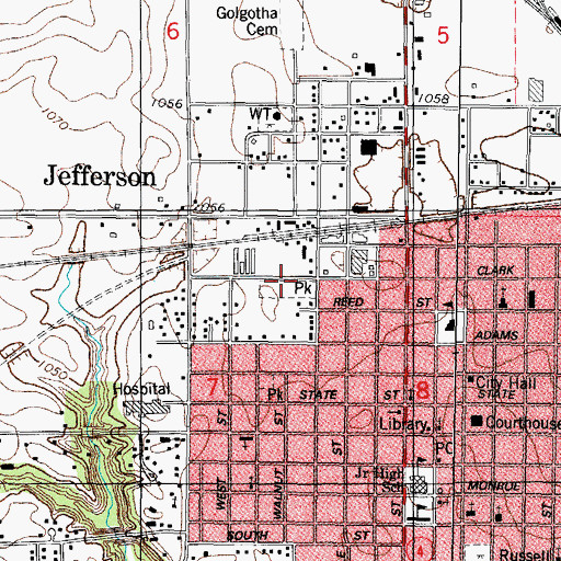 Topographic Map of Head Park, IA