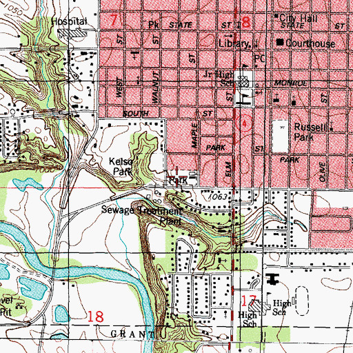 Topographic Map of Chautauqua Park, IA